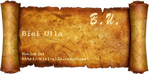 Biel Ulla névjegykártya